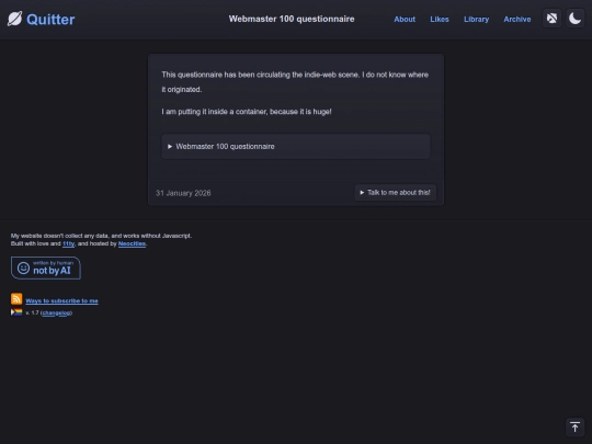 posts/webmaster-100-questionnaire screenshot