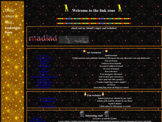 links screenshot
