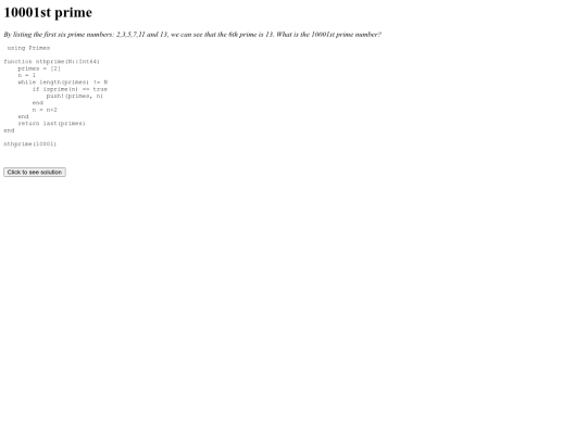 projecteulerhtml/00710001stprime screenshot
