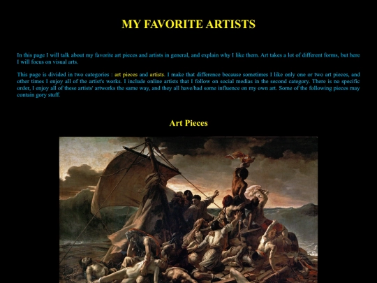 interests/favartists screenshot