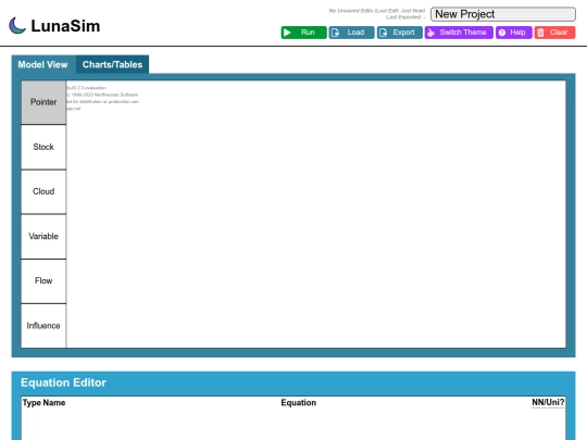 LunaSim/sim/systemDynamics screenshot