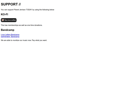 pljr/pages/support screenshot