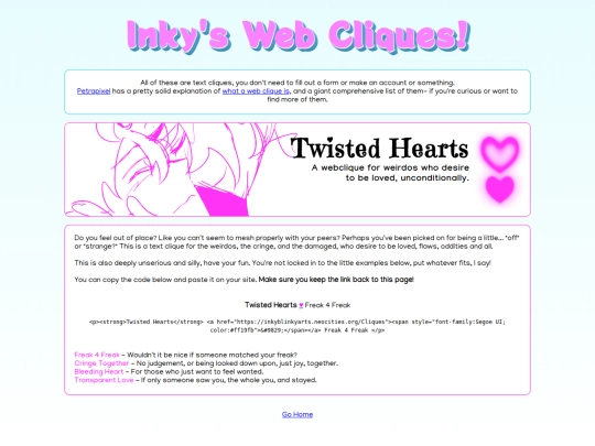Cliques screenshot