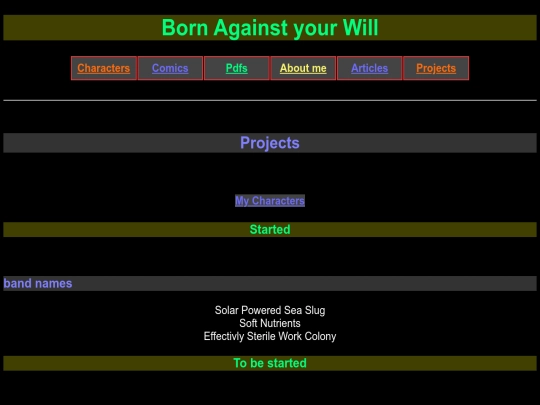 Projects screenshot