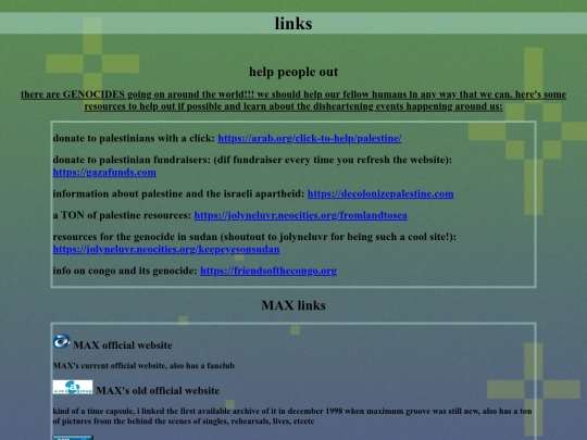 links screenshot