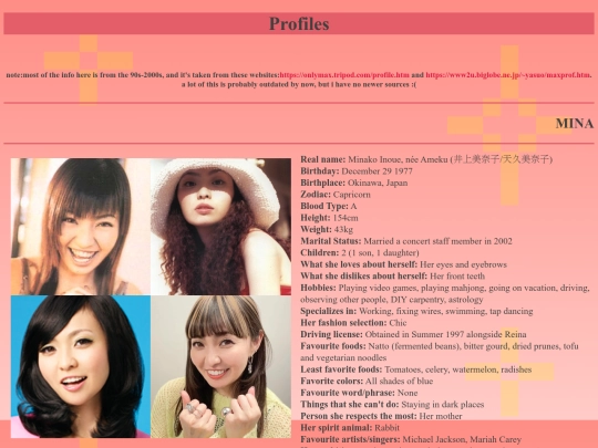 profiles/mina screenshot