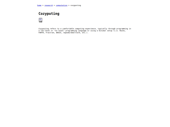 research/computation/cozyputing screenshot