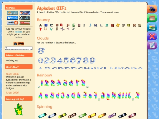 projects/alphabets screenshot