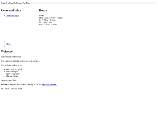 coffee screenshot