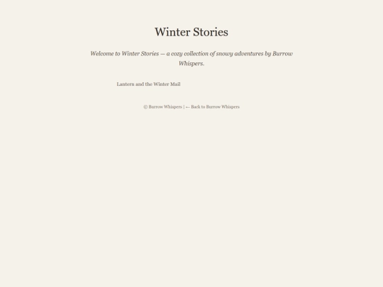 Burrow Whispers/Winter Stories/winter-stories screenshot