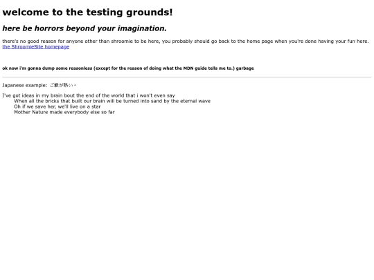 testingGrounds screenshot