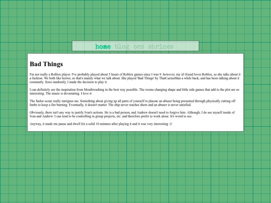 entries/2025-12-27 Bad Things screenshot