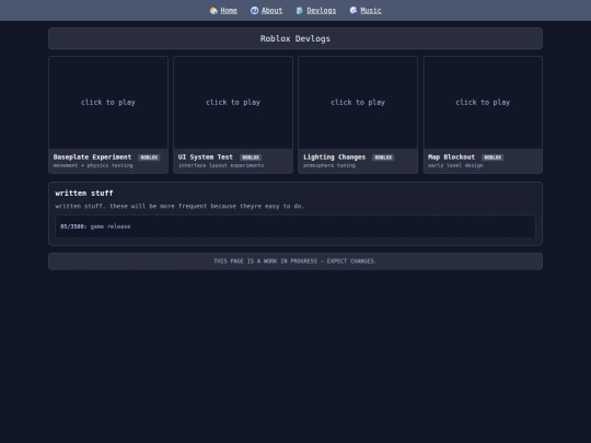 devlogs screenshot