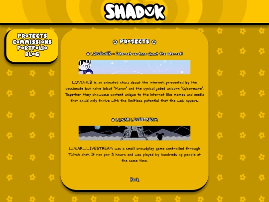 projects screenshot