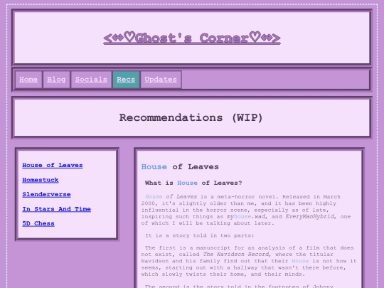 recommendations screenshot