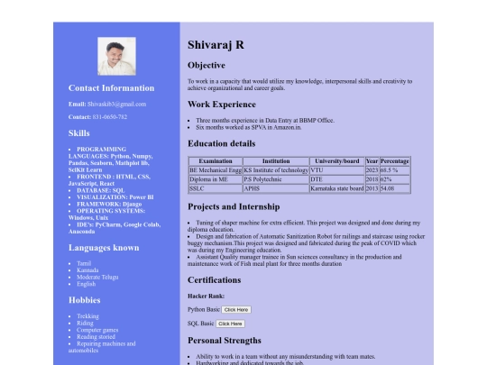 Shivaraj_Resume screenshot