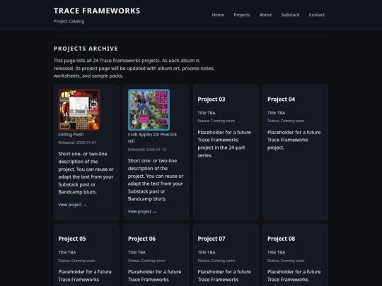 projects screenshot