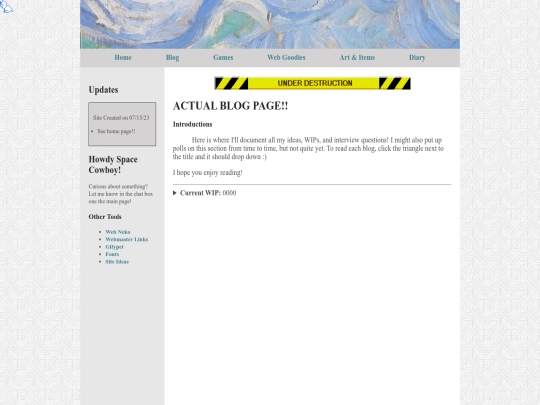 blog screenshot