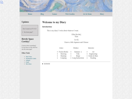 diary screenshot