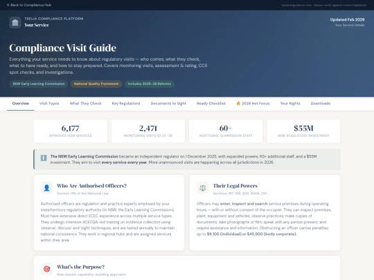 compliance-visit-guide screenshot