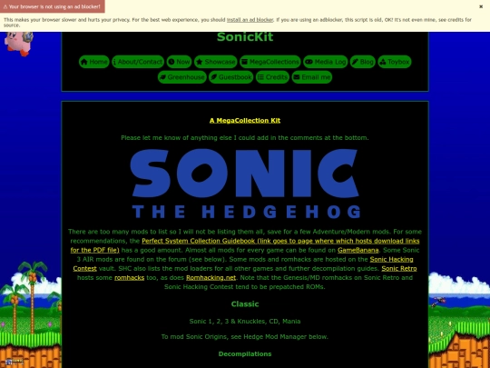 megacol/kits/sonic screenshot
