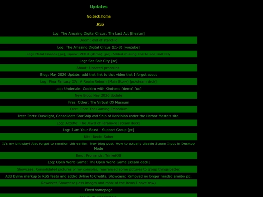 updates screenshot