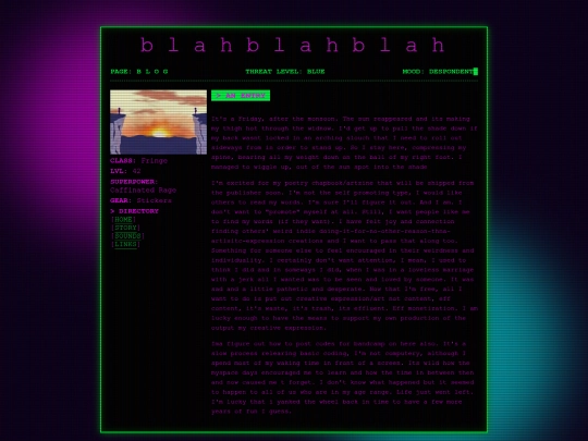 blog screenshot