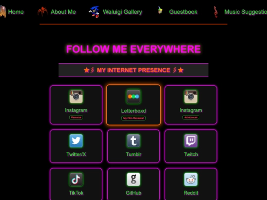 links screenshot