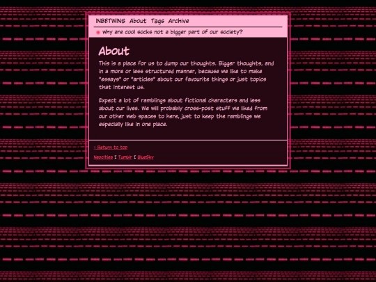 blog/about screenshot