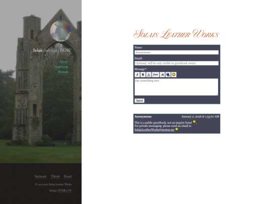 guestbook screenshot