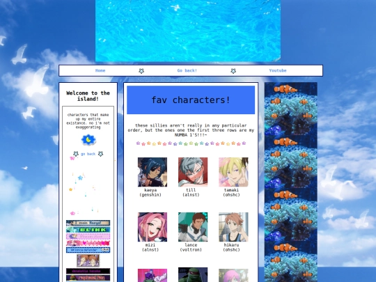 characters/favcharacters screenshot