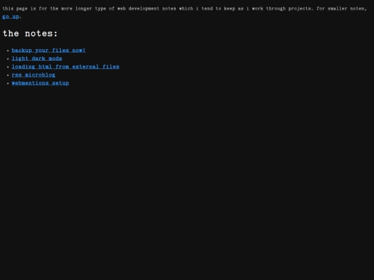 dev/notes screenshot