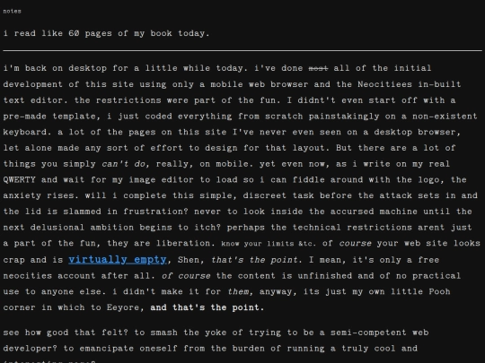 notes screenshot
