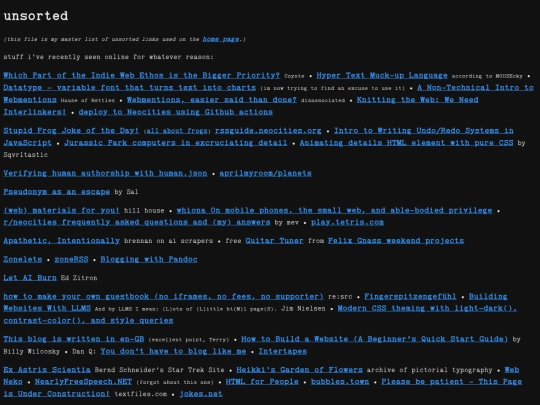 unsorted screenshot