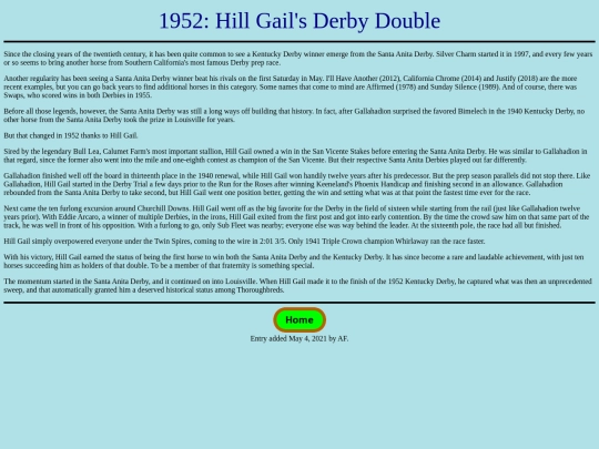 Achievements/1950s/1952HillGailDerbyDouble screenshot