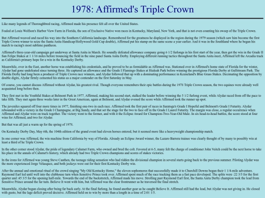 Achievements/1970s/Affirmed1978TripleCrown screenshot