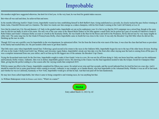 Horses/I/Improbable screenshot