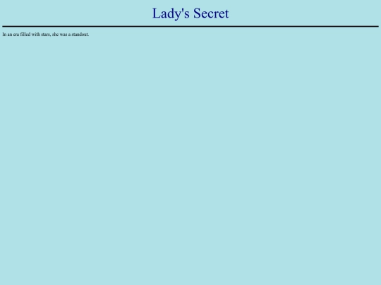 Horses/L/LadysSecret screenshot