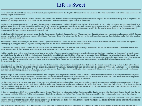 Horses/L/LifeIsSweet screenshot
