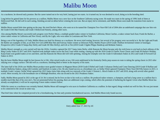 Horses/M/MalibuMoon screenshot