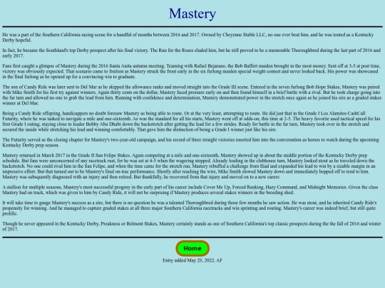 Horses/M/Mastery screenshot