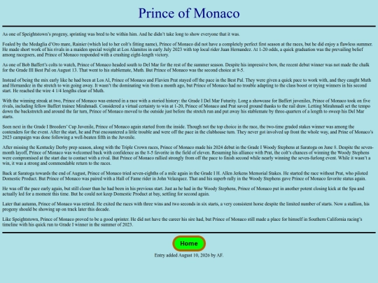 Horses/P/PrinceofMonaco screenshot