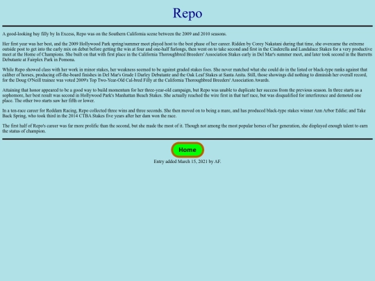 Horses/R/Repo screenshot
