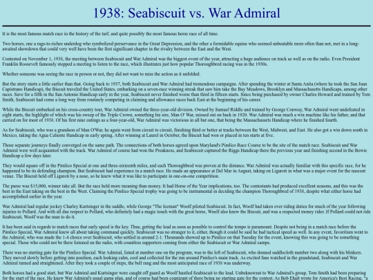 Races/1930s/1938SeabiscuitvsWarAdmiral screenshot