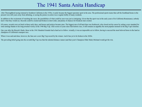 Races/1940s/1941SantaAnitaHandicap screenshot