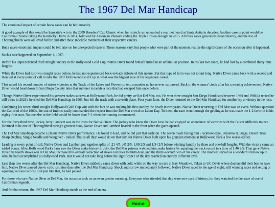 Races/1960s/1967DelMarHandicap screenshot