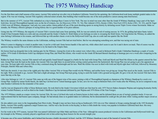 Races/1970s/1975WhitneyHandicap screenshot
