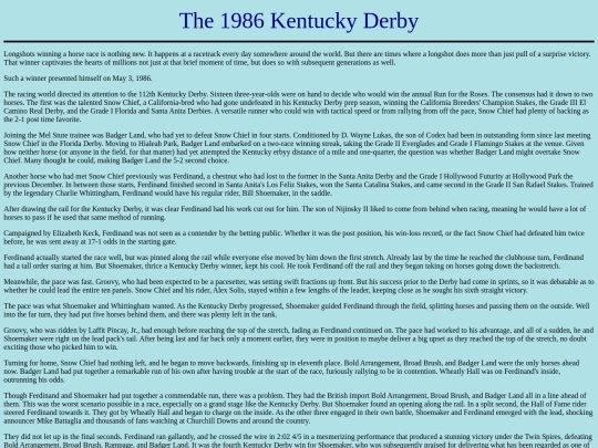 Races/1980s/1986KentuckyDerby screenshot