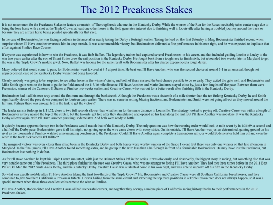 Races/2010s/2012PreaknessStakes screenshot