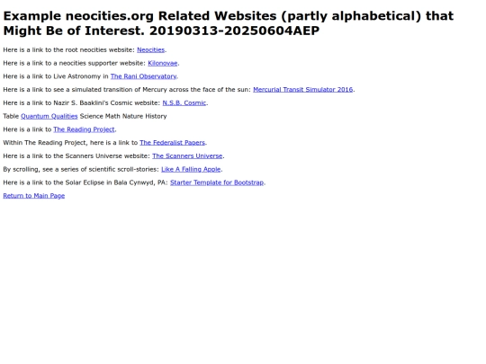neocitiesSites screenshot